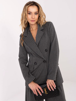 Dunkelgraue elegante Anzugjacke von RUE PARIS.
