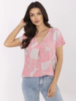 Różowa letnia bluzka z wiskozy SUBLEVEL