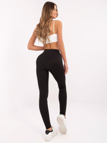 Hurt Czarne sportowe legginsy basic z wysokim stanem