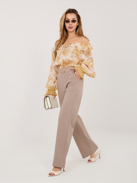 Fango garniturowe spodnie z prostą nogawką RUE PARIS