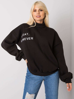 Czarna ocieplana bluza oversize Kelly