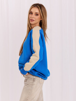 Hurt Blau-beige Basic Sweatshirt aus Baumwolle.