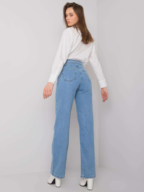 Niebieskie jeansy z wiązaniem Ortisei