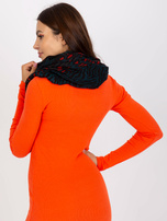 Czarno-morska chusta komin z wiskozy 