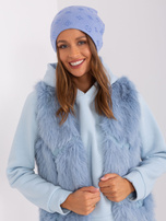 Hurt Niebieska dzianinowa czapka damska