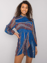 Ciemnoniebieska sukienka damska z printami Brooks