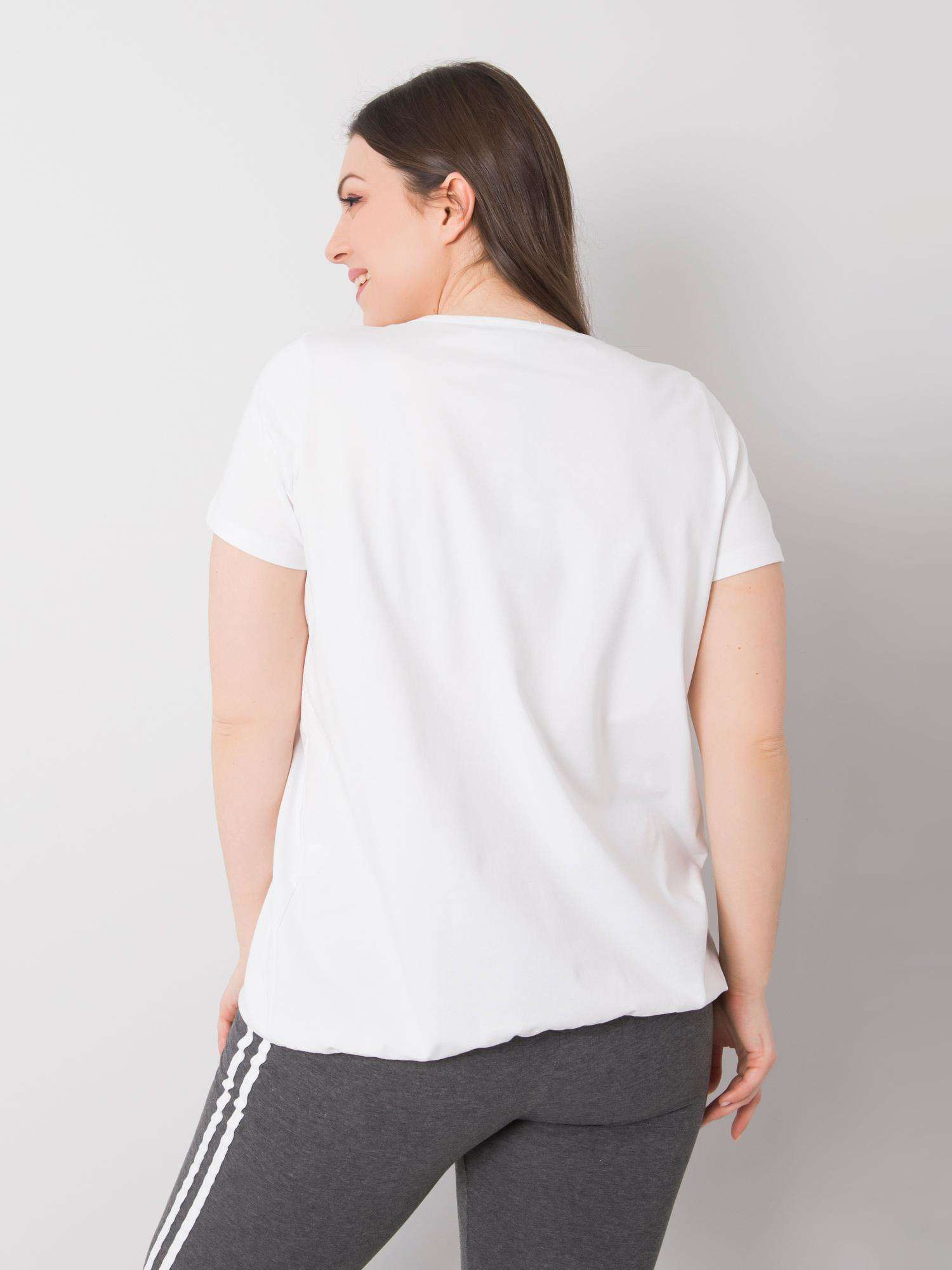 Bílá blůza plus size z bavlny Celeste.