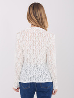 White transparent lace blouse.