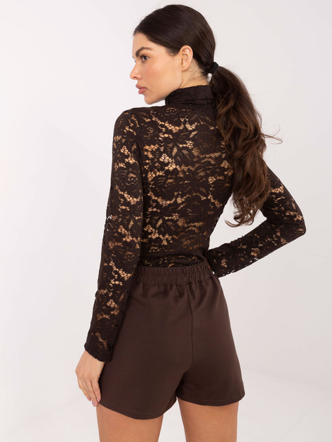 Brązowe spódnico-szorty bez zapięcia