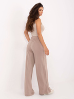 Ciemnobeżowe dresowe spodnie z kieszeniami