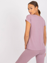 Brudnoróżowy t-shirt basic Arlette 