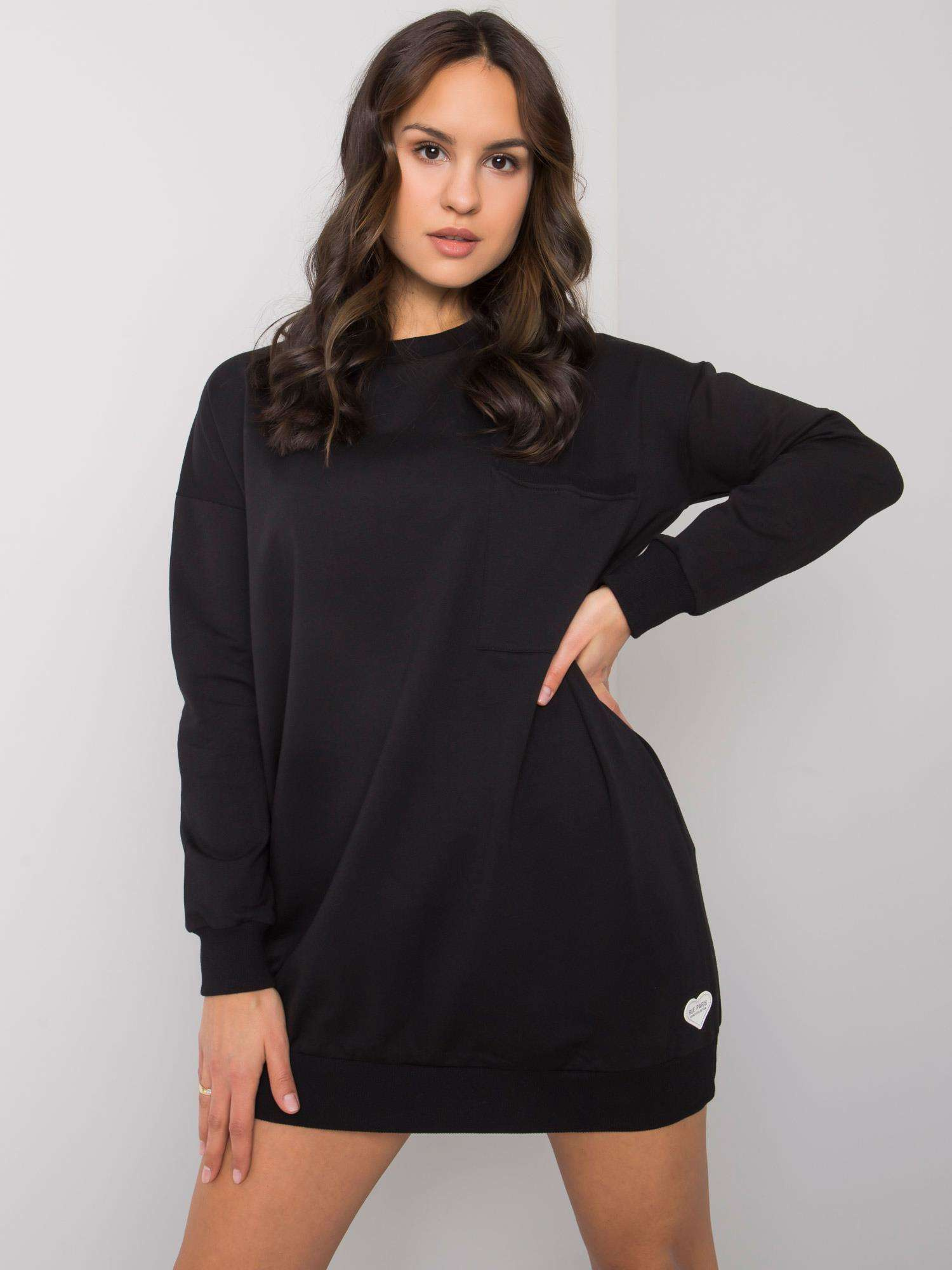 Schwarzes Kleid mit Tasche Hanely RUE PARIS.