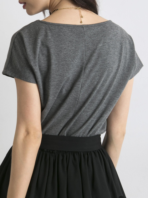 Ciemnoszary melanżowy t-shirt Circle