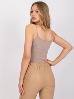 Dunkelbeige Basic-Top Indiana.