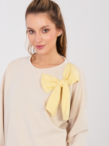 Jasnobeżowa damska bluza oversize RUE PARIS