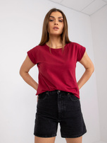 Bordowy t-shirt Revolution