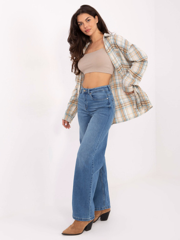 Niebieskie jeansowe spodnie straight leg SUBLEVEL 