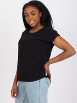 Czarna bluzka na co dzień z wiskozy SUBLEVEL