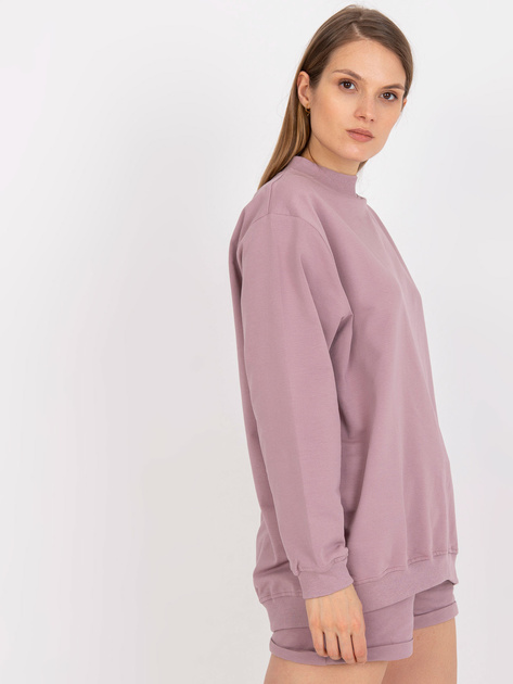 Brudnoróżowa dresowa bluza basic oversize