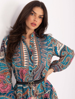 Morska sukienka z nadrukiem Milah