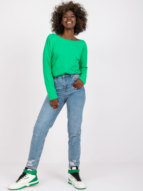 Zielona bawełniana bluzka basic Larissa