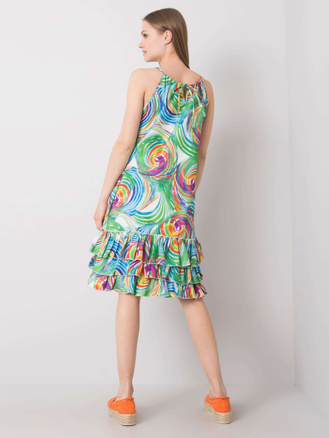 Biała sukienka we wzory Guadalupe RUE PARIS