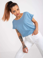 Jasnoniebieski t-shirt damski basic Ventura