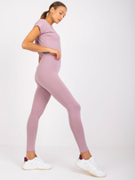 Brudnoróżowe legginsy basic Brigitte
