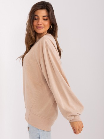 Hurt beige Kapuzenlose Oversize-Bluse.