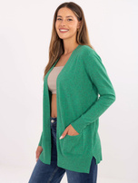 Zielony damski kardigan bez zapięcia