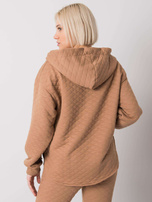 Camelowa pikowana bluza na suwak Arezzo