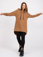 Camelowa bluza damska z nadrukiem na plecach Sophie 