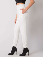 Ecru spodnie dresowe z wysokim stanem Ashland