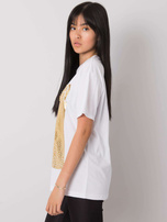 Biały t-shirt z nadrukiem Gabee