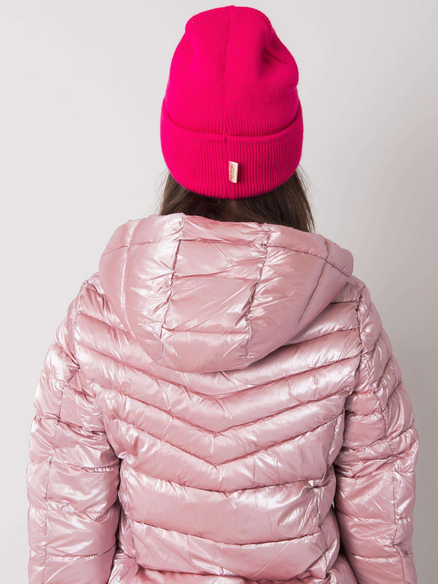 Women's pink beanie hat
