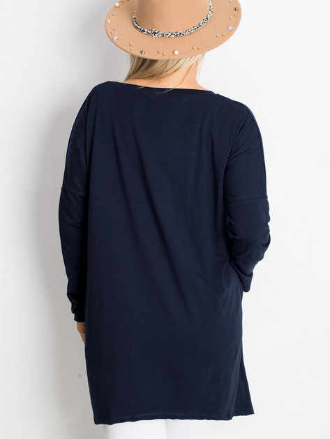 Granatowa tunika plus size Moa