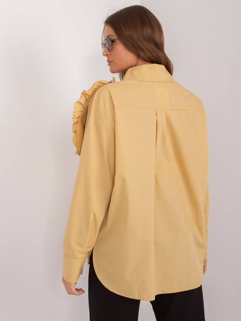 Hurt Ciemnożółta koszula klasyczna z aplikacją