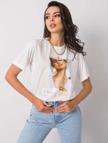 Biały t-shirt damski bawełniany Lynda