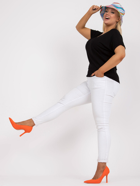 Czarna bluzka plus size z wiskozy Dina