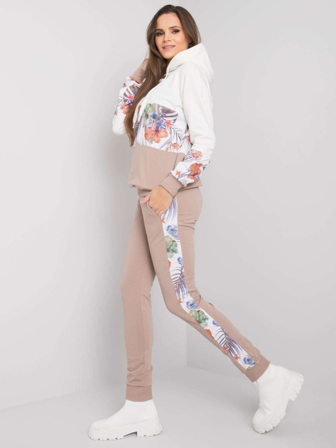 Ecru-beżowy komplet dwuczęściowy z bawełny Melanie RUE PARIS