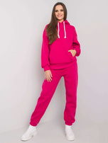 Fuksjowy dwuczęściowy komplet bawełniany Alicia