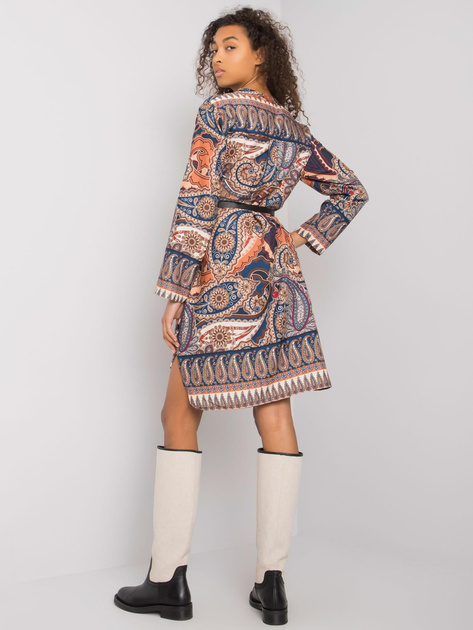 Ciemnoniebieska sukienka z printem Vancouver