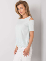 Miętowa bluzka wizytowa Eliane