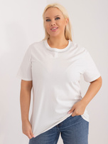 Hurtownia Ecru bluzka plus size z siateczkowym tyłem