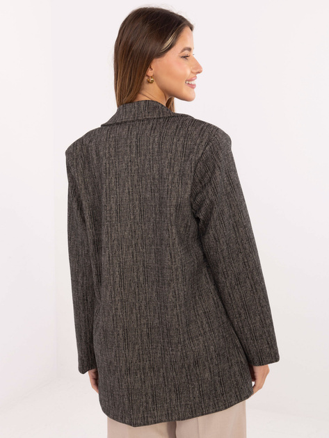 Ciemnoszara elegancka marynarka z dżetami