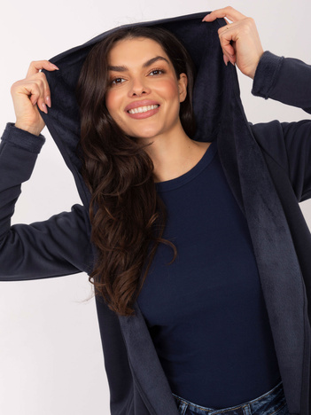 Granatowa damska bluza z kieszeniami SUBLEVEL