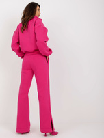 Hurt Fuksjowy dresowy komplet basic ze spodniami z rozcięciem