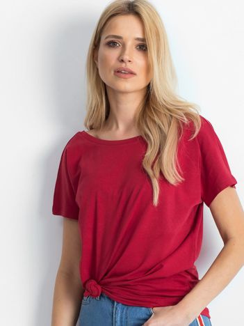 Bordowy t-shirt Fire