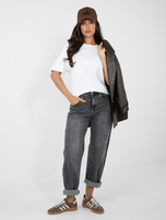 Biały bawełniany t-shirt basic RUE PARIS