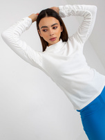 Hurt Ecru welurowa bluzka one size ze stójką RUE PARIS